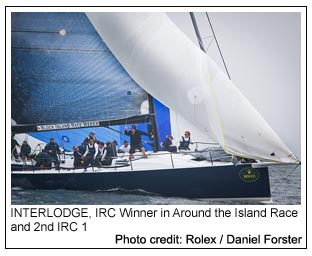 INTERLODGE IRC Winner in Around the Island Race and 2nd IRC 1, Photo credit: Rolex / Daniel Forster